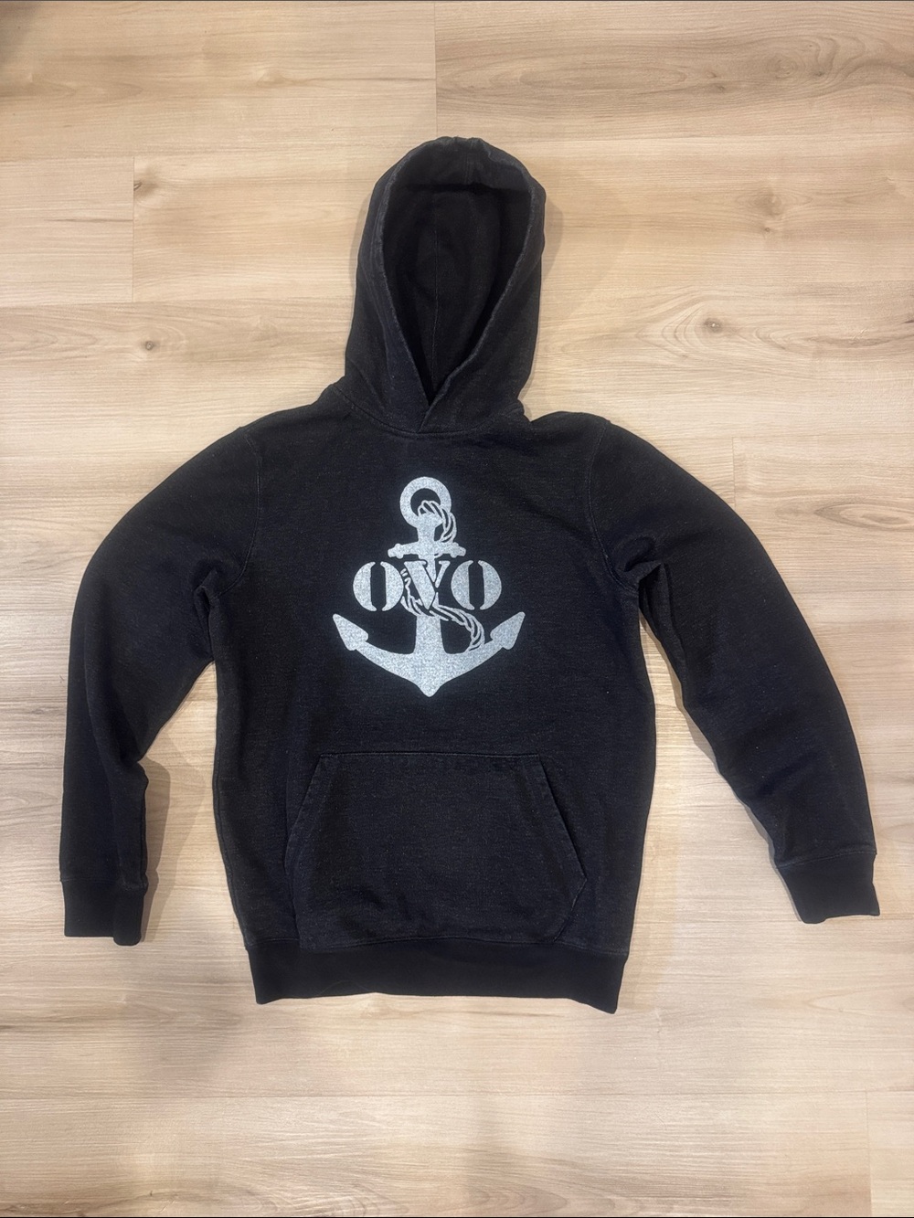 Men's Small OVO October’s Very Own Black Anchor Graphic print Hoodie